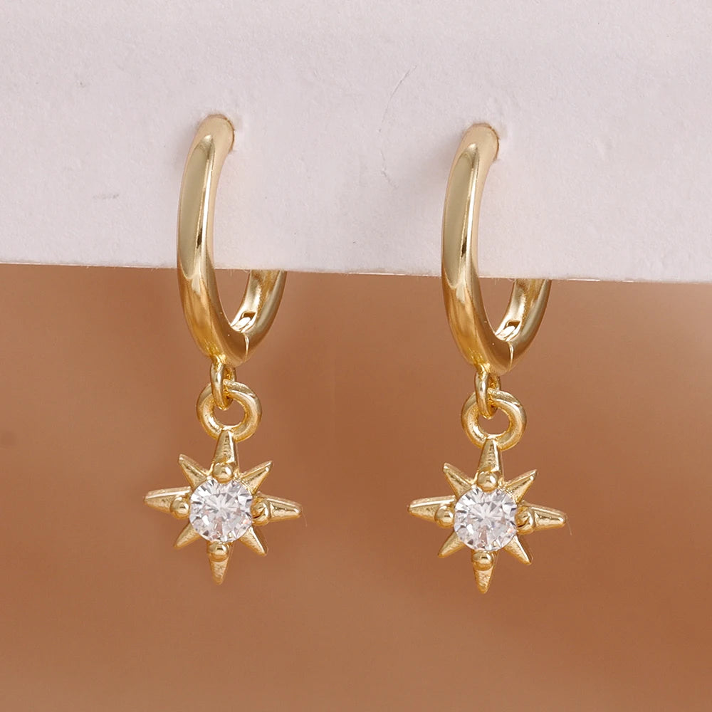 New Arrival Double Chains Long Tassel Drop Earrings For Women Korean Stainless Steel Zircon Hanging Earring Piercing Jewelry