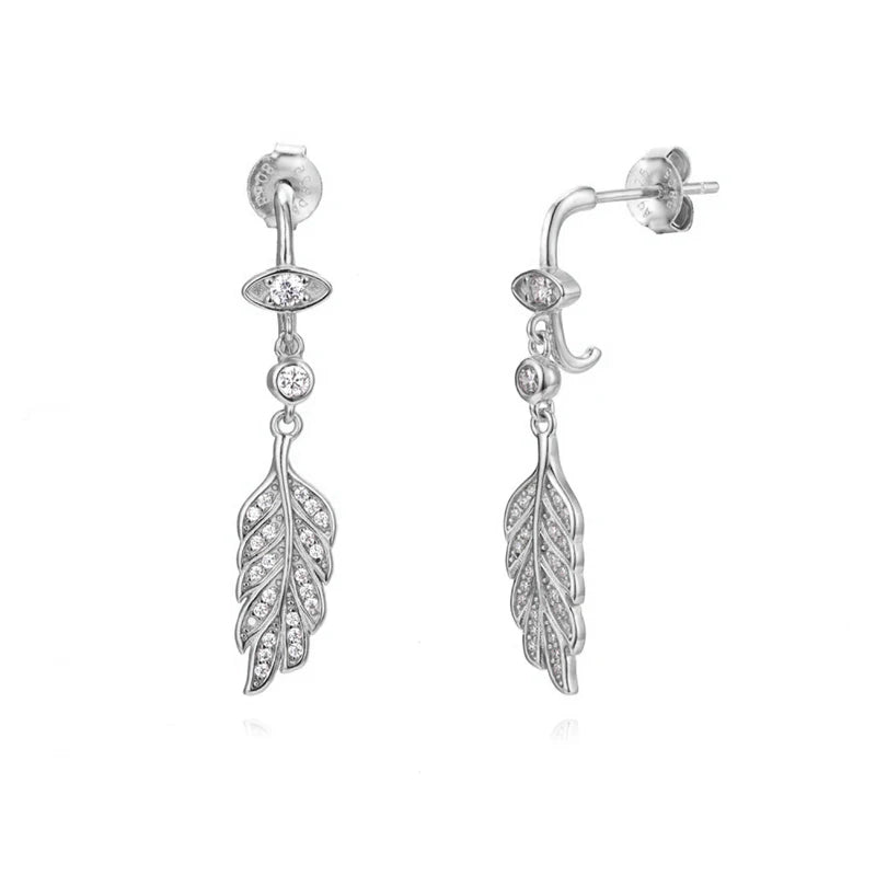 TIANDE Exquisite Zircon Tassel Chain Dangle Earrings for Women Fashion Gold Color Pierced Ear Stud Earrings Jewelry Accessories