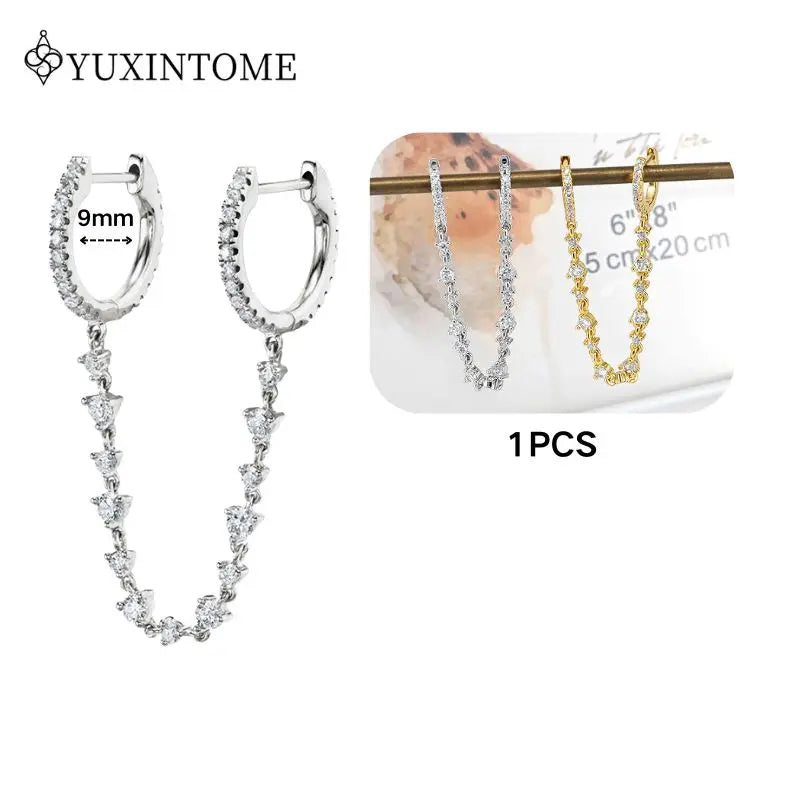Women Pure Silver Series 925 Sterling Silver Ear Needle Geometric/Butterfly Flowers Pendant hoop Earrings Crystal Zircon Jewelry