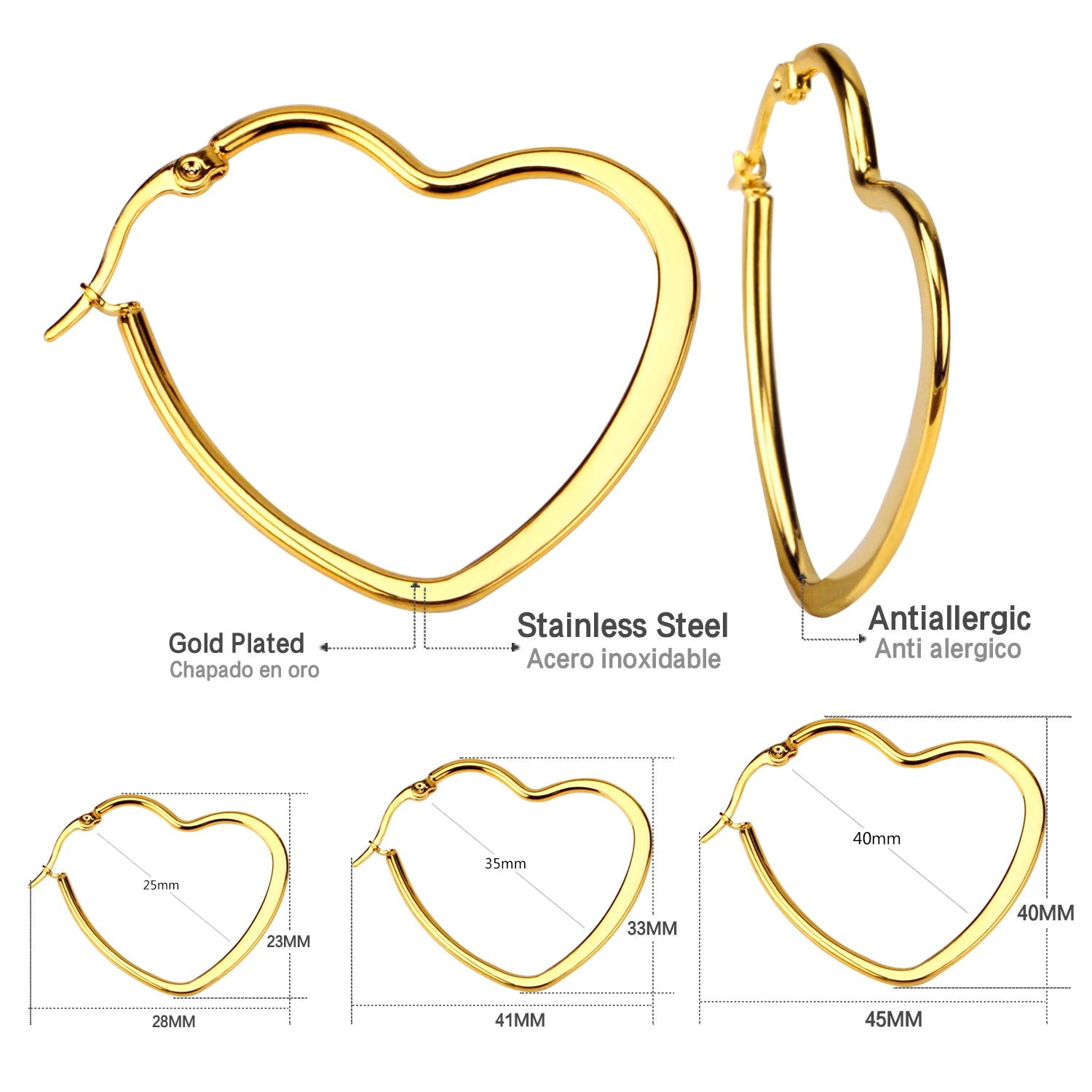LUXUKISSKIDS Trendy Thick Round Earrings Stainless Steel Hoops for Woman/Girls Statement Huggie серьги Vintage Party Accessories
