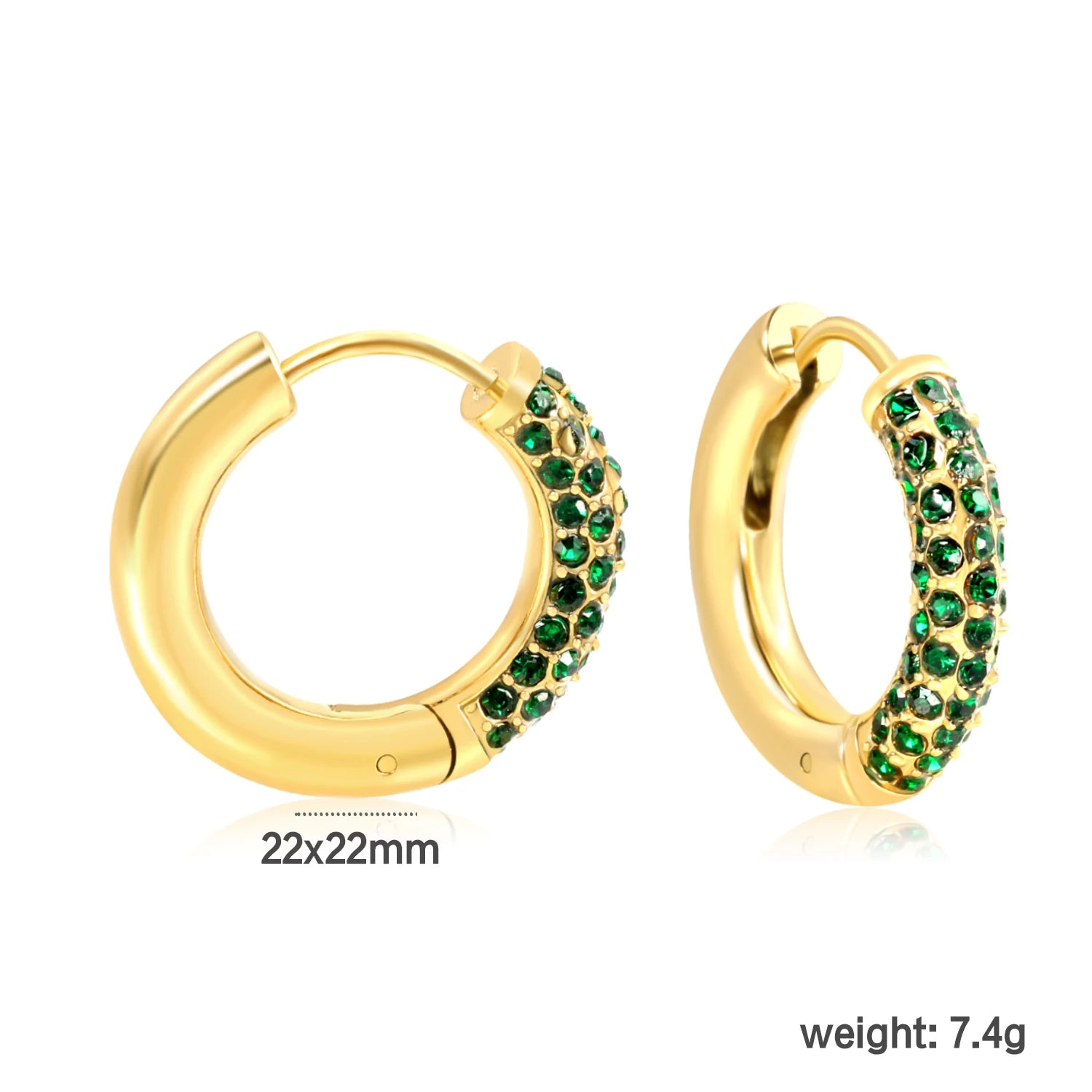 LUXUKISSKIDS Trendy Thick Round Earrings Stainless Steel Hoops for Woman/Girls Statement Huggie серьги Vintage Party Accessories