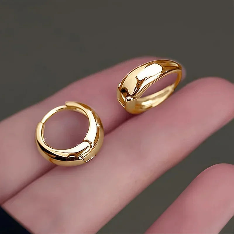 EVISPOL Elegant Stainless Steel Hypoallergenic French Hoop Earrings Cartilage Helix Tragus Piercing Earring Jewelry Gift