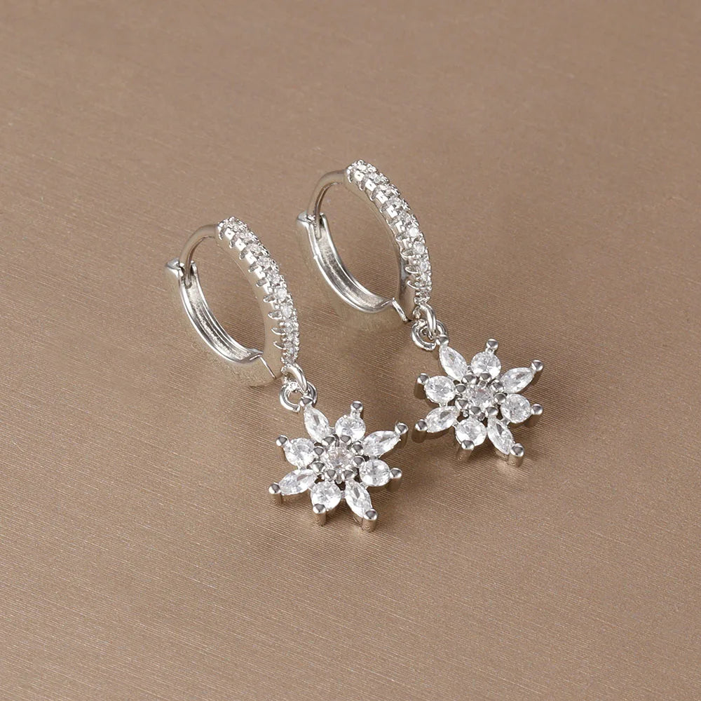 New Arrival Double Chains Long Tassel Drop Earrings For Women Korean Stainless Steel Zircon Hanging Earring Piercing Jewelry