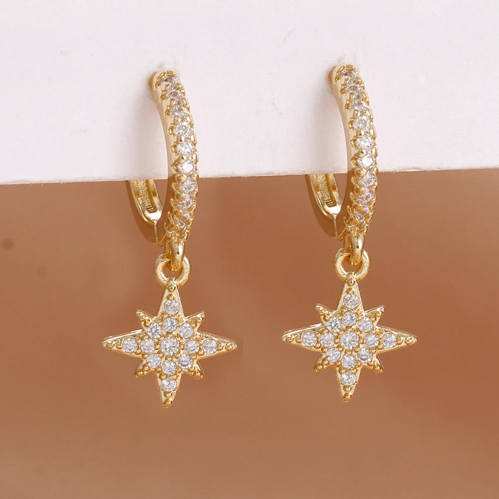 New Arrival Double Chains Long Tassel Drop Earrings For Women Korean Stainless Steel Zircon Hanging Earring Piercing Jewelry