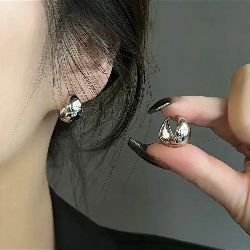 EVISPOL Elegant Stainless Steel Hypoallergenic French Hoop Earrings Cartilage Helix Tragus Piercing Earring Jewelry Gift