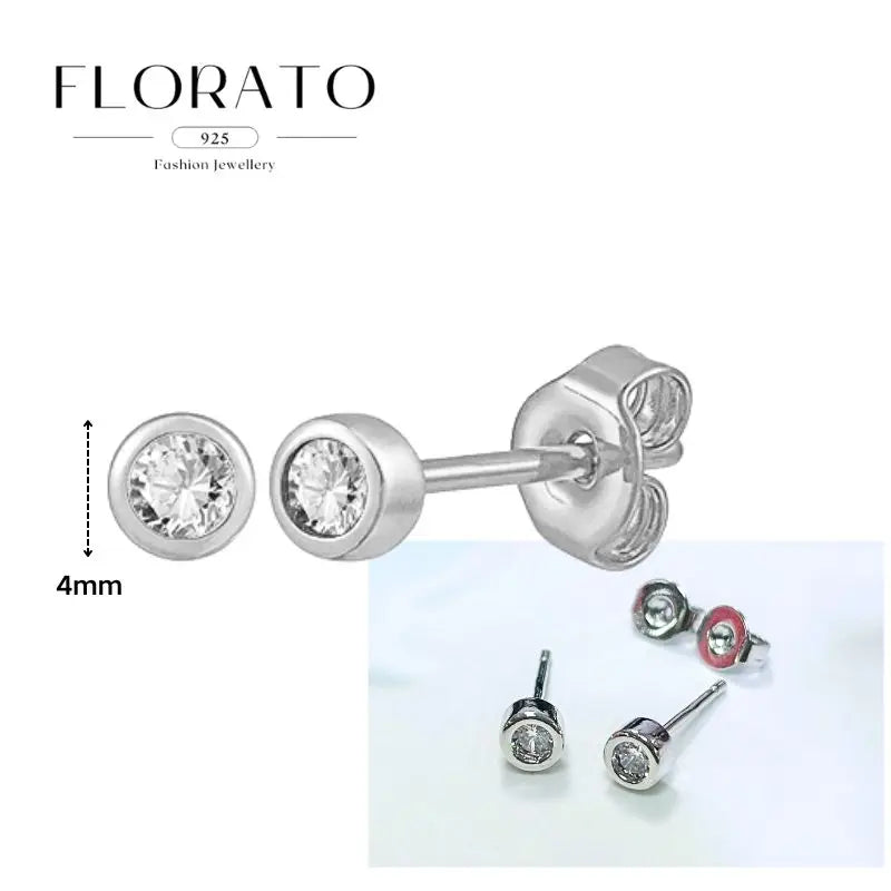 Women Pure Silver Series 925 Sterling Silver Ear Needle Geometric/Butterfly Flowers Pendant hoop Earrings Crystal Zircon Jewelry